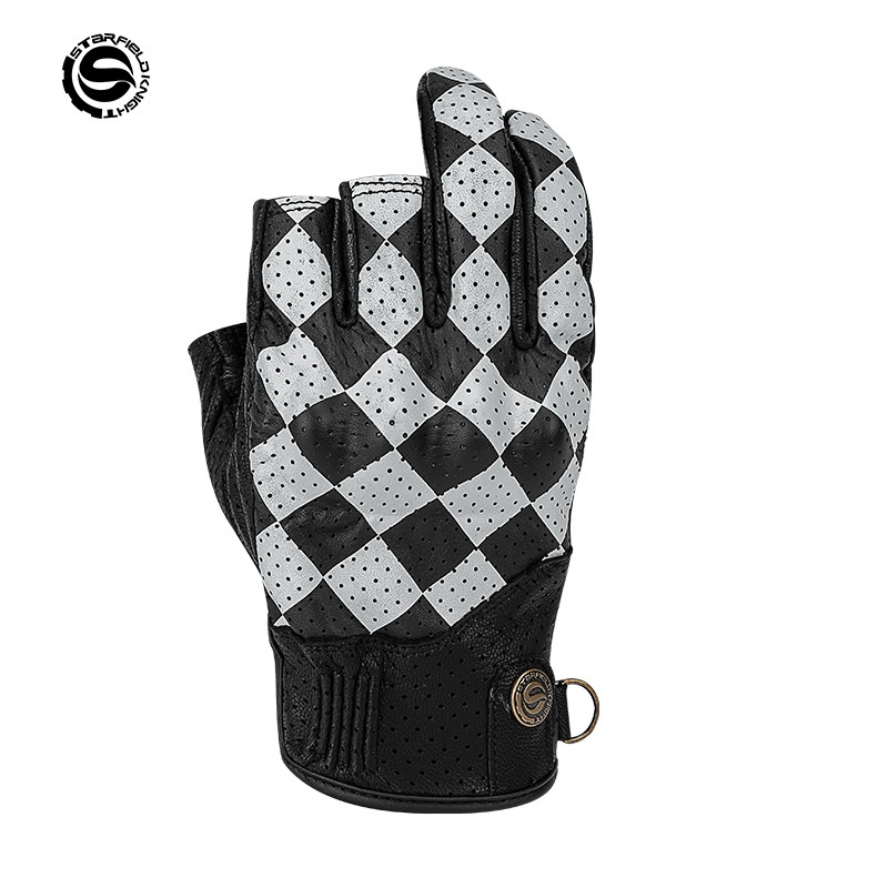 Motorcycle Gear White - STAR FIELD KNIGHT SKG-566 Gants de