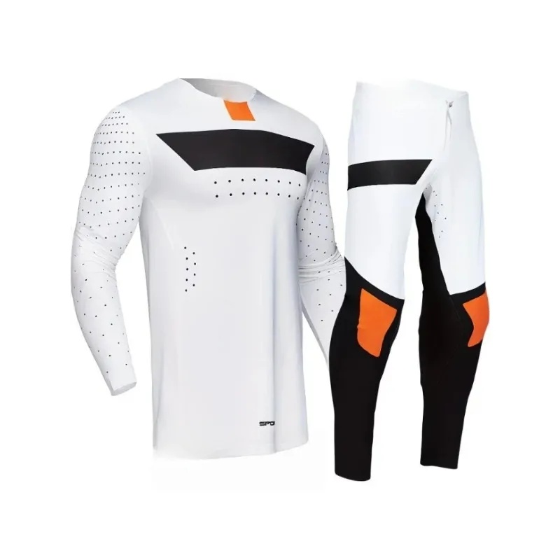 Motorcycle Gear White - Ensemble de tenue de moto tout-terrain