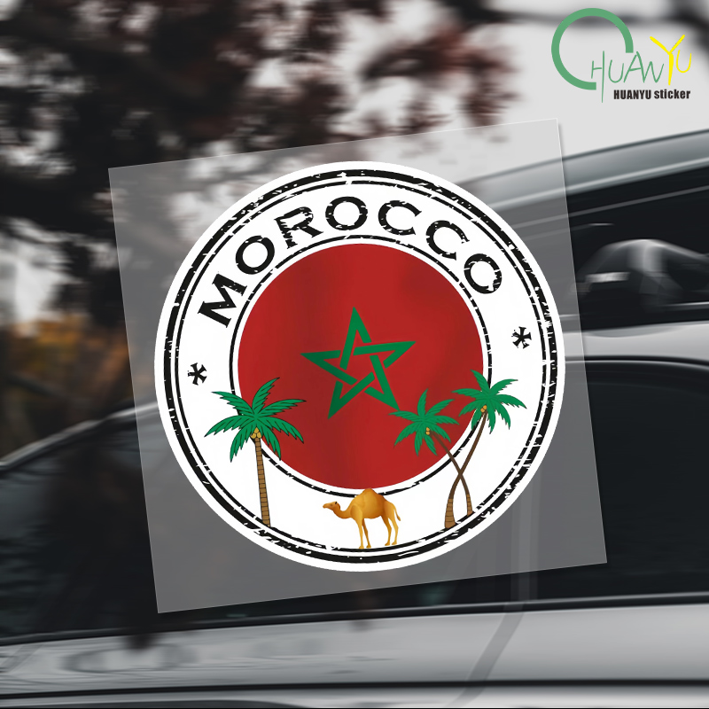 Motorcycle Gear Helmets - Autocollants maroc créatifs drapeau marocain carte