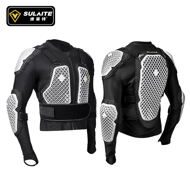 Motorcycle Gear White - Ensemble veste et pantalon de moto