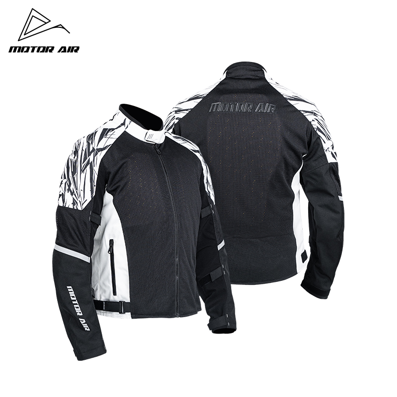 Motorcycle Gear White - Veste de moto noire et blanche