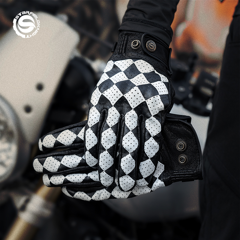 Gants de moto Star Field Knigh - Motorcycle Gear White avis et prix