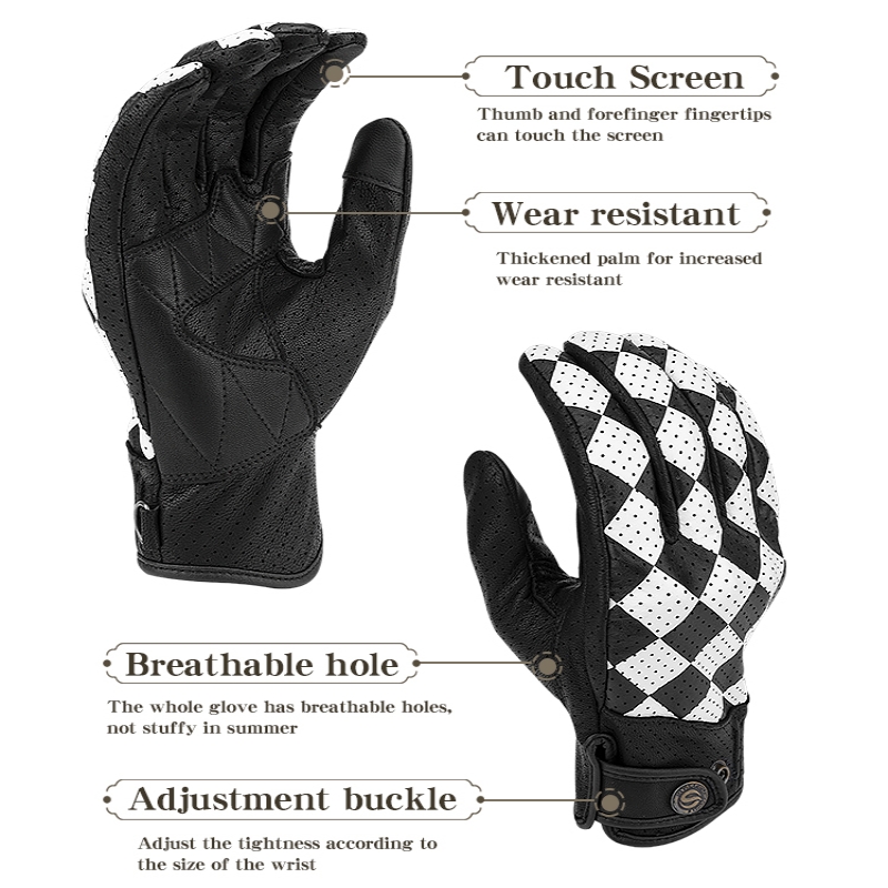 Gants de moto Star Field Knigh - Motorcycle Gear White avis et prix
