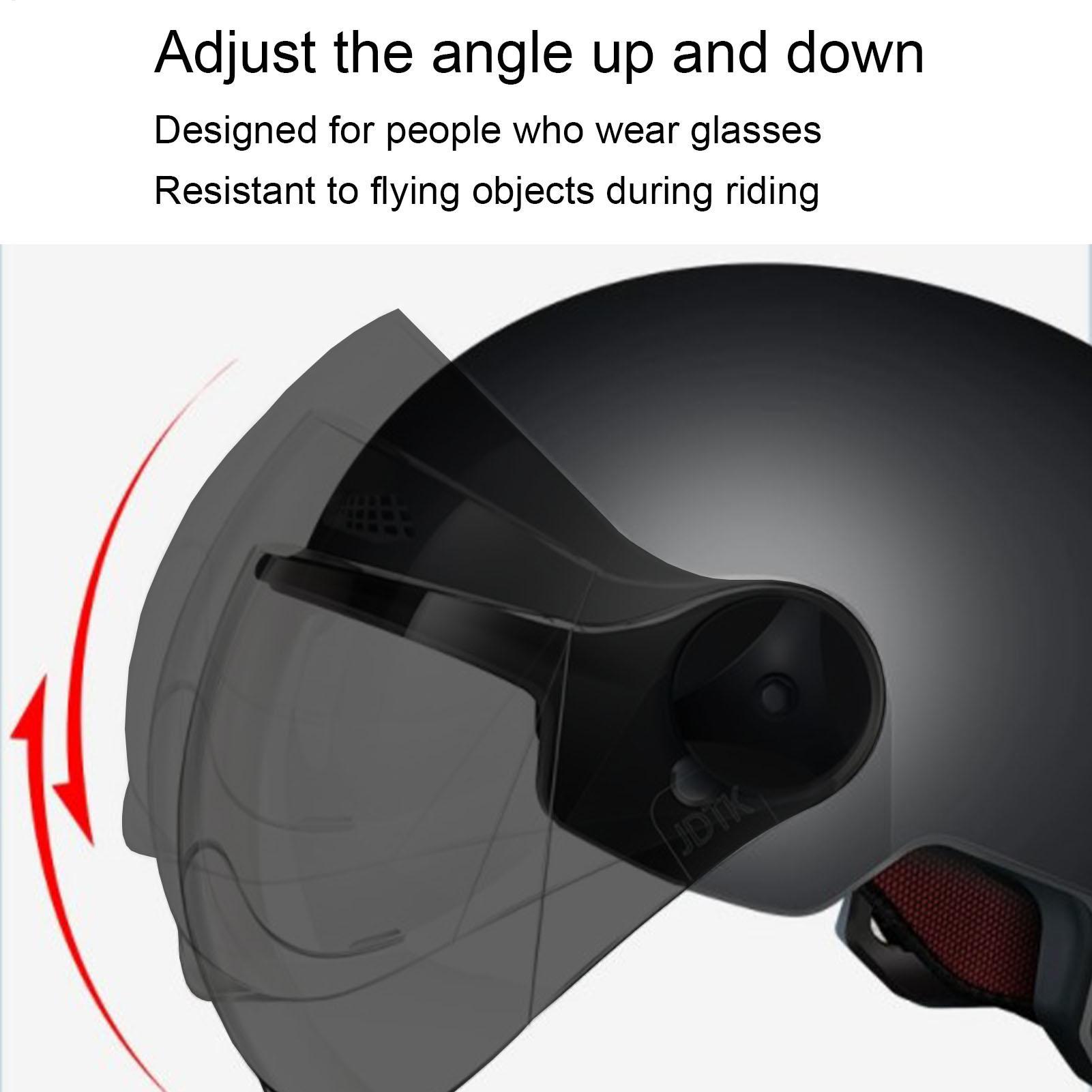 Casque de moto demi-face avec  - Motorcycle Gear White avis et prix