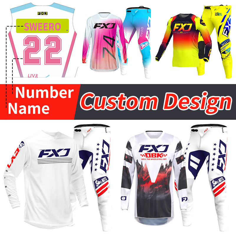 Ensemble de motocross pour hom - Motorcycle Gear White avis et prix