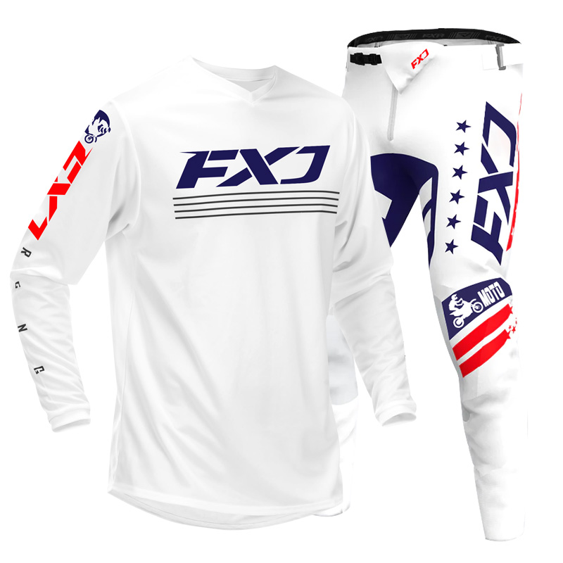 Ensemble de motocross pour hom - Motorcycle Gear White avis et prix