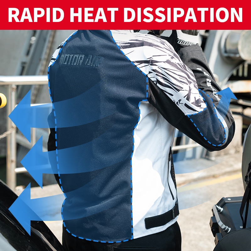 Veste de moto noire et blanche - Motorcycle Gear White avis et prix